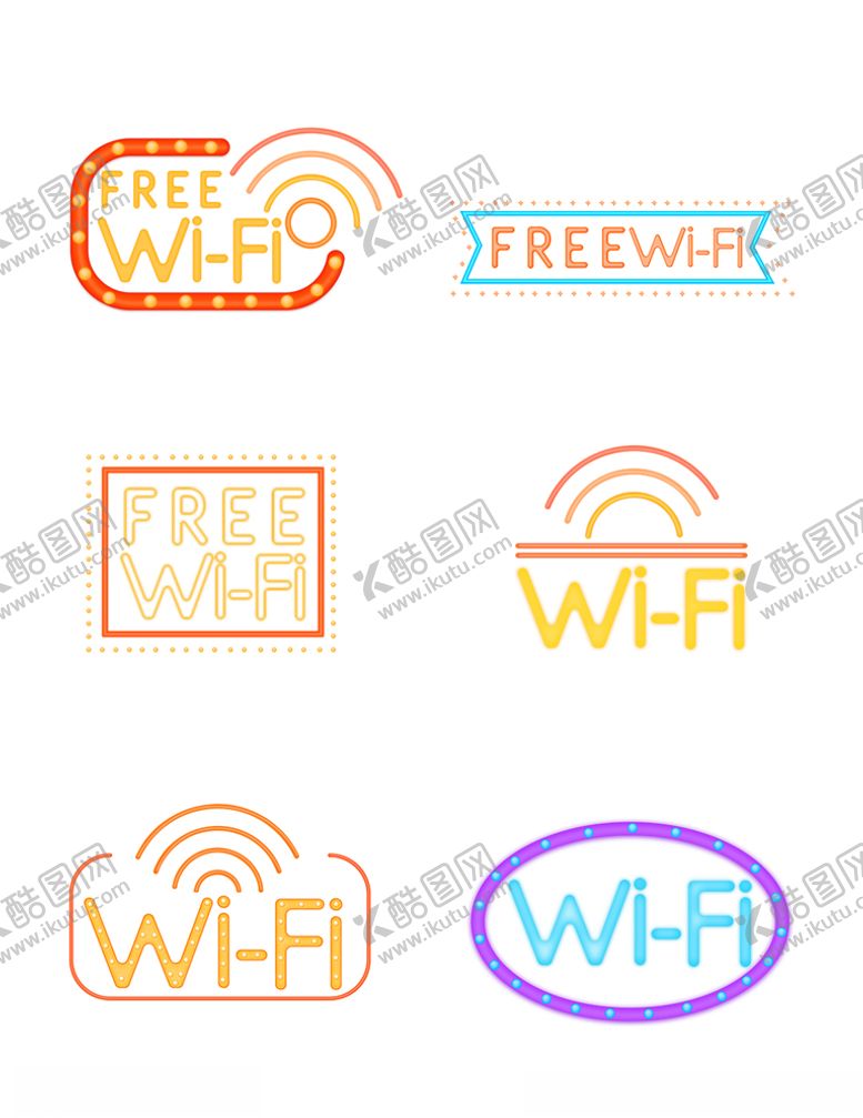 编号：58967410041312037901【酷图网】源文件下载-霓虹灯wifi效果设计