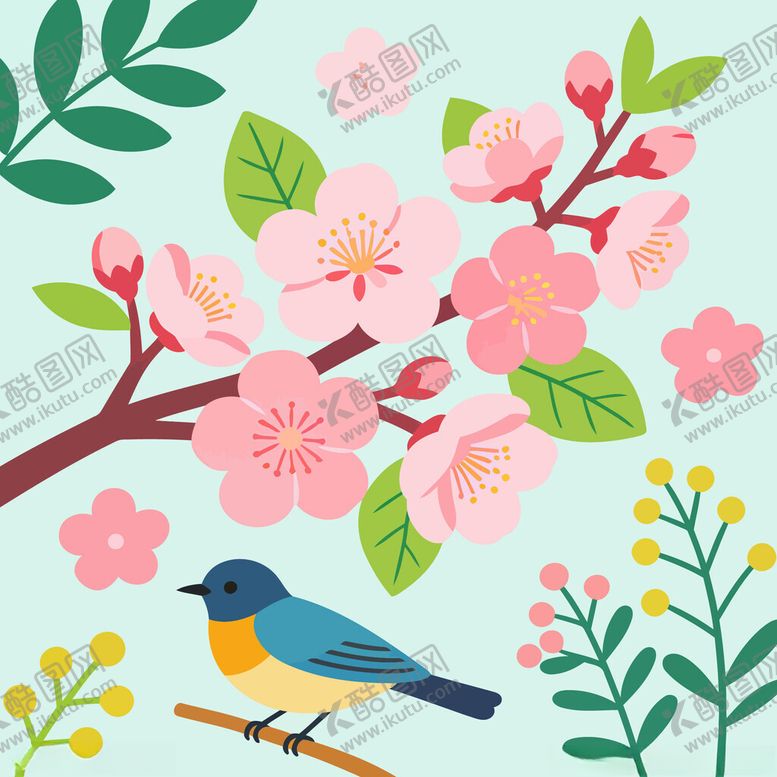 编号：70349004041816532891【酷图网】源文件下载-春日花鸟图