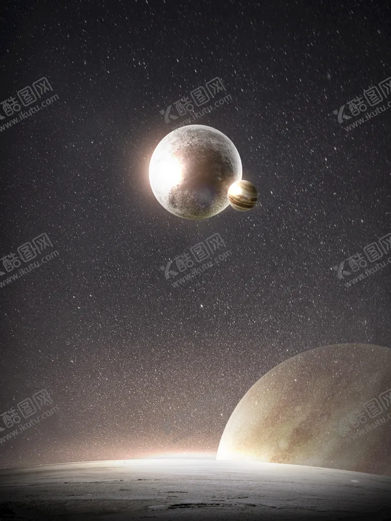 编号：71306409141352083809【酷图网】源文件下载-创意星球星空图梦幻星空