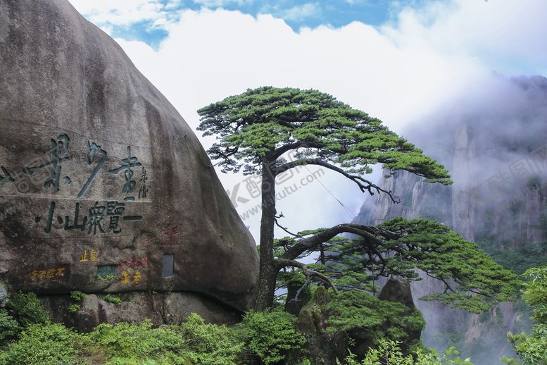 编号：82973409191009086710【酷图网】源文件下载-安徽黄山地标迎客松