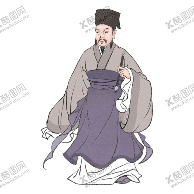编号：69401610141527302421【酷图网】源文件下载-国学人物插画