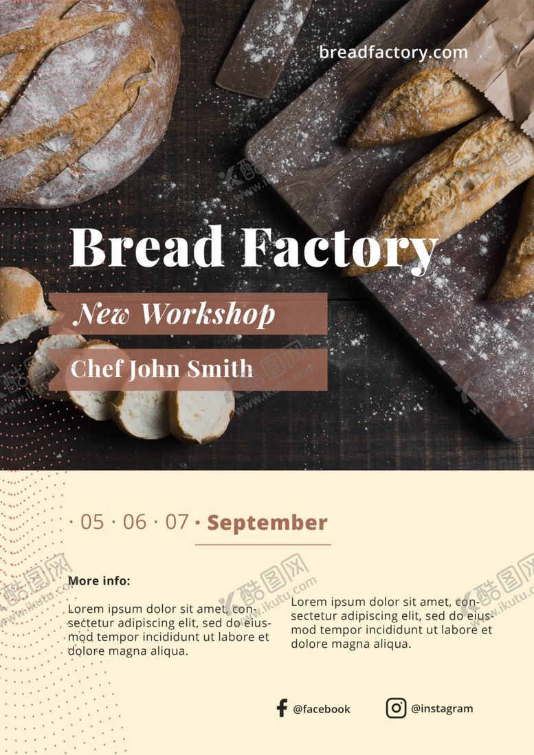 编号：34828109210749538325【酷图网】源文件下载-面包海报