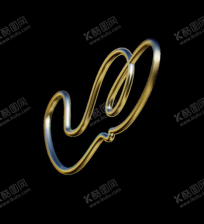 编号：27981101281539297258【酷图网】源文件下载-抽象金色管          