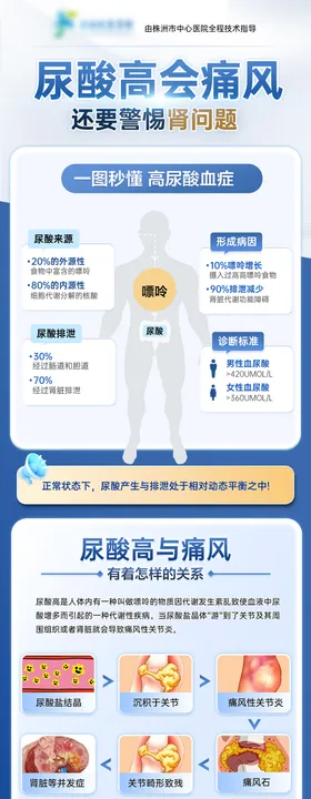痛风高尿酸长图海报