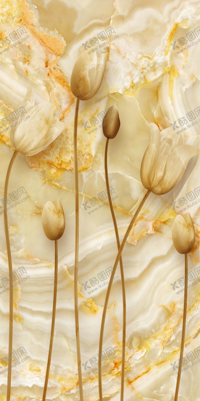 编号：45120109270742584254【酷图网】源文件下载-郁金香大理石玄关画