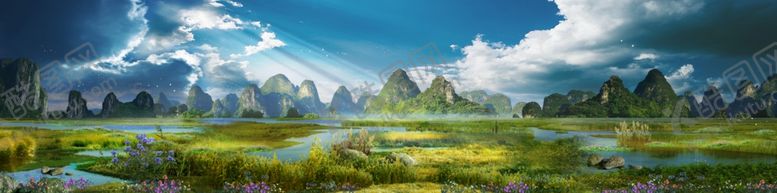 编号：63303706281836086279【酷图网】源文件下载-桂林山水效果图精细分层