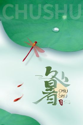 创意时尚传统节日处暑海报