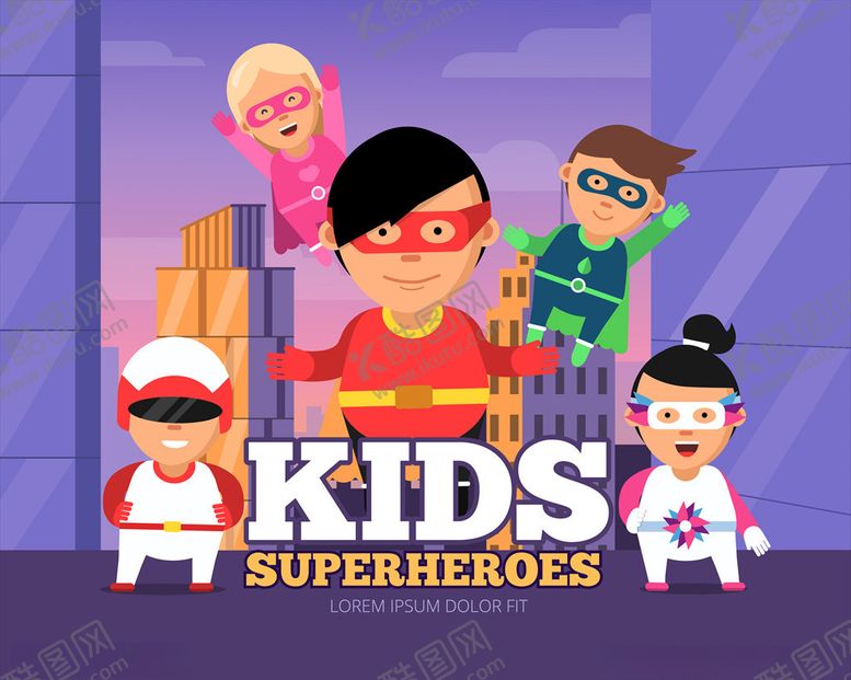 编号：17139310121731108509【酷图网】源文件下载-小超人插画