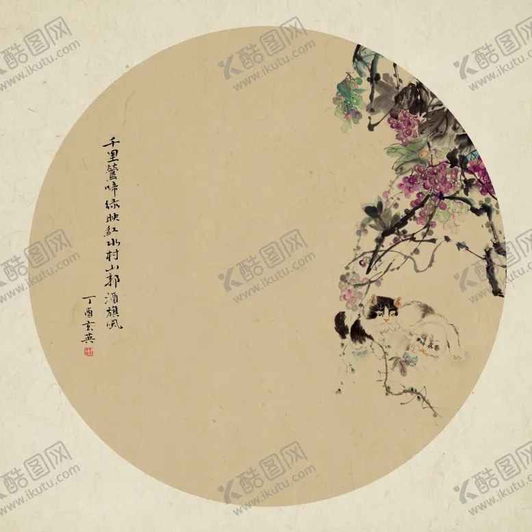 编号：16022105012055488966【酷图网】源文件下载-中国风水墨山水怀旧工笔梅花