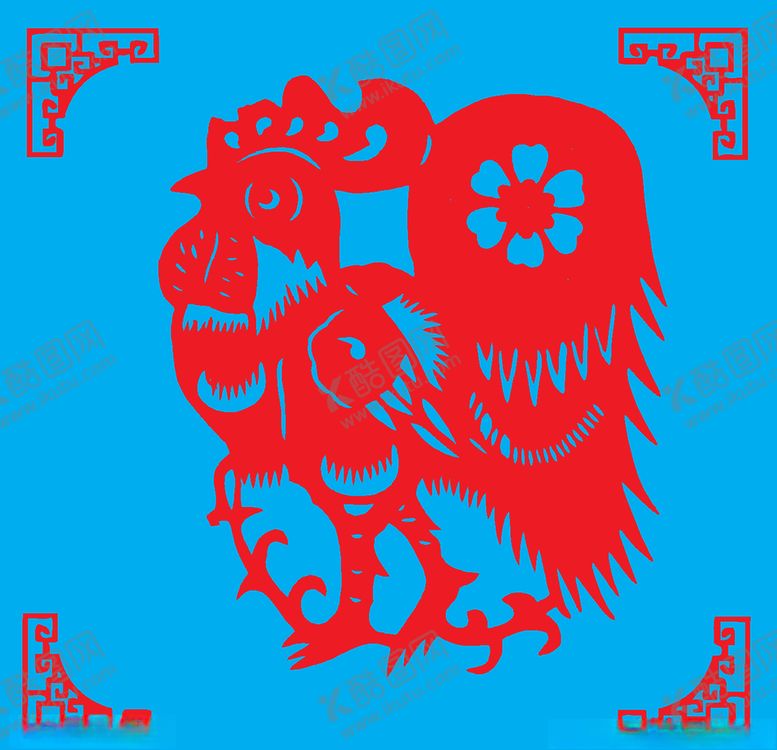 编号：54570009161048282598【酷图网】源文件下载-鸡剪纸