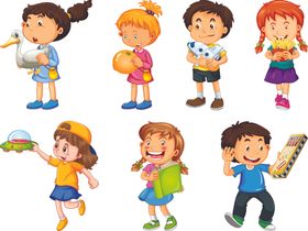 卡通儿童集合Q版人物人物小孩人物