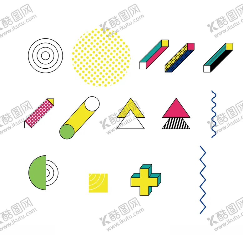 编号：47128006280731407347【酷图网】源文件下载-孟菲斯风格时尚潮流几何点线面
