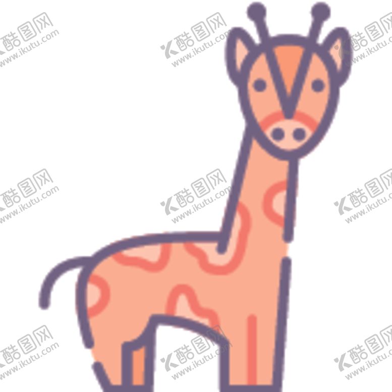 编号：82533405180717197455【酷图网】源文件下载-简笔动物矢量插画