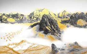 新中式抽象山水