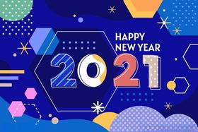 2021新年欢庆插画