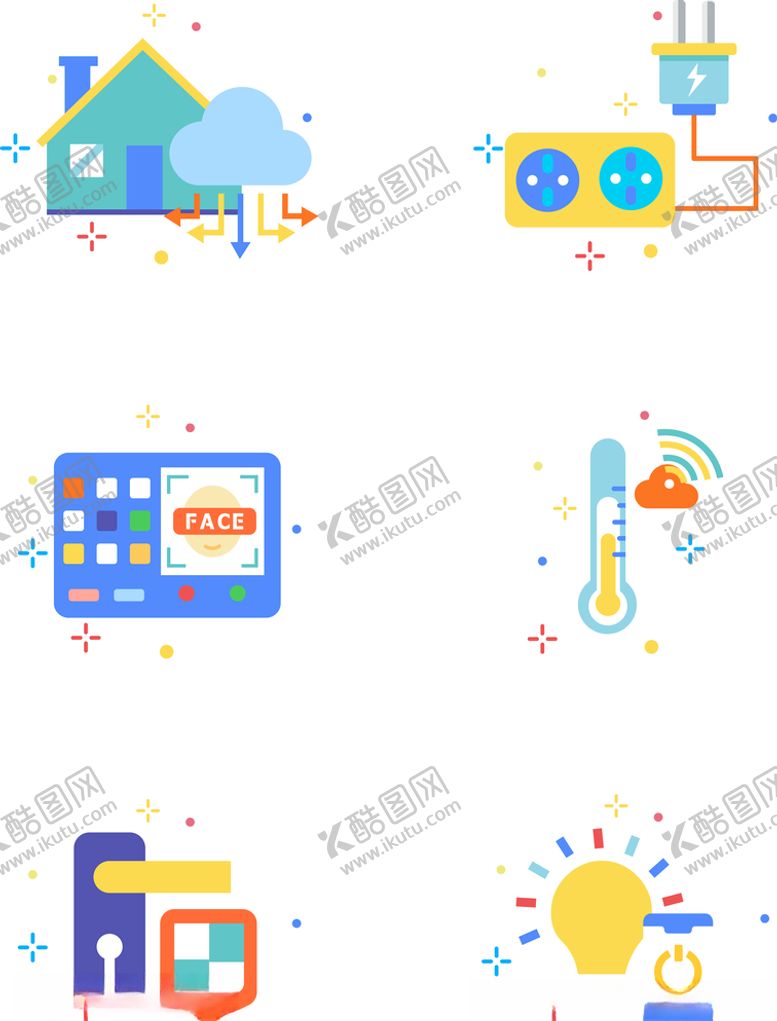 编号：31968710302308078605【酷图网】源文件下载-卡通手绘家居家电科技智能安全锁