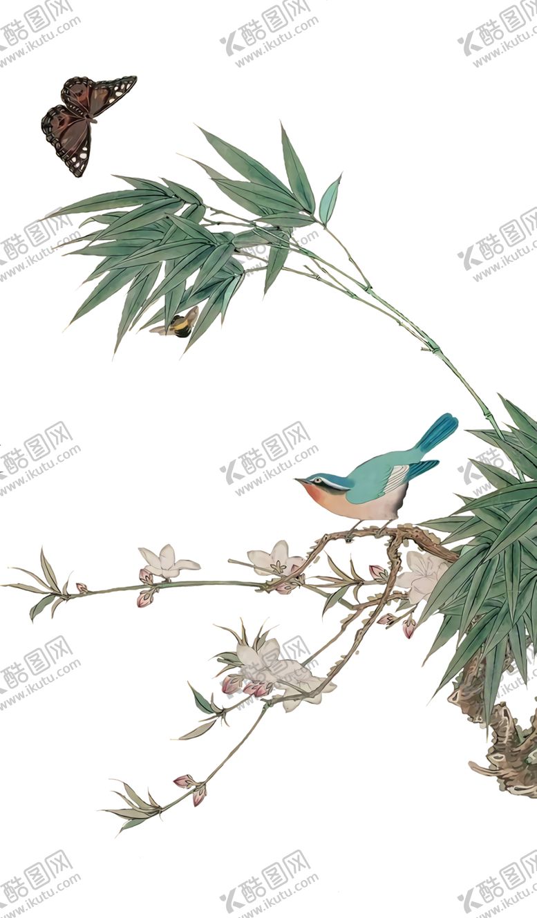 编号：97011601200024574675【酷图网】源文件下载-竹子鸟中式元素