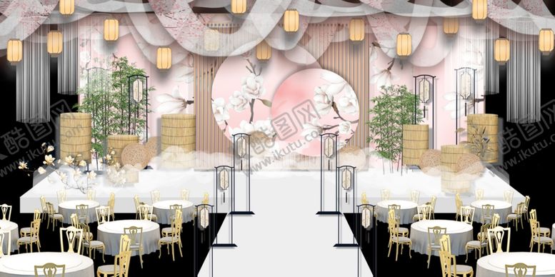 编号：14315509210738115821【酷图网】源文件下载-粉色大气婚礼场景