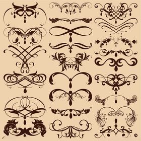 复古装饰花纹图案集合