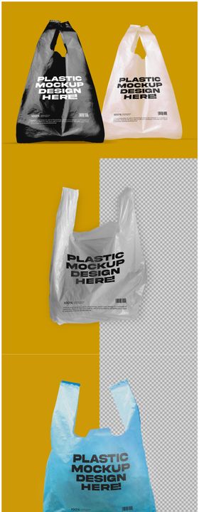 手提塑料袋购物袋品牌文创样机