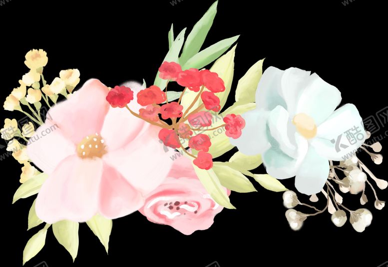 编号：77894810010647433557【酷图网】源文件下载-手绘鲜花