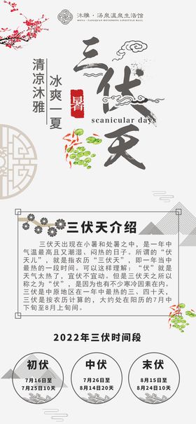 编号：90462809241357074269【酷图网】源文件下载-三伏天海报 