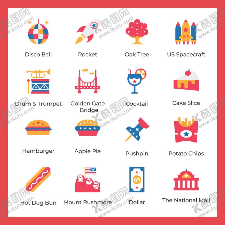 编号：39949511010535171121【酷图网】源文件下载-多彩游乐园图标集合