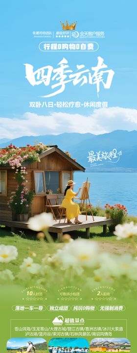云南洱海旅游海报