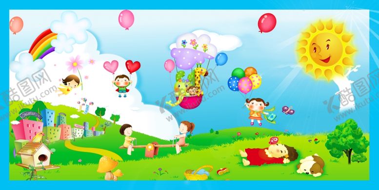 编号：91545909200659176497【酷图网】源文件下载-幼儿园墙面