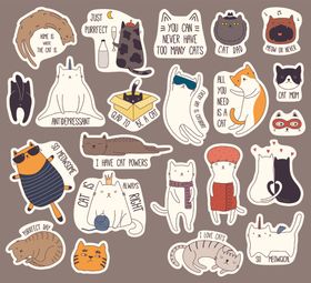 猫咪可爱手绘