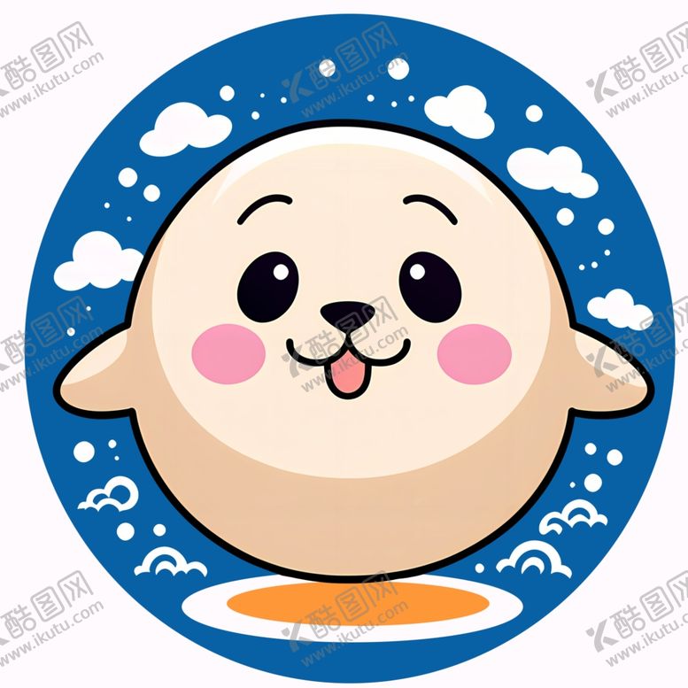 编号：85445501261229123803【酷图网】源文件下载-手绘卡通海豹