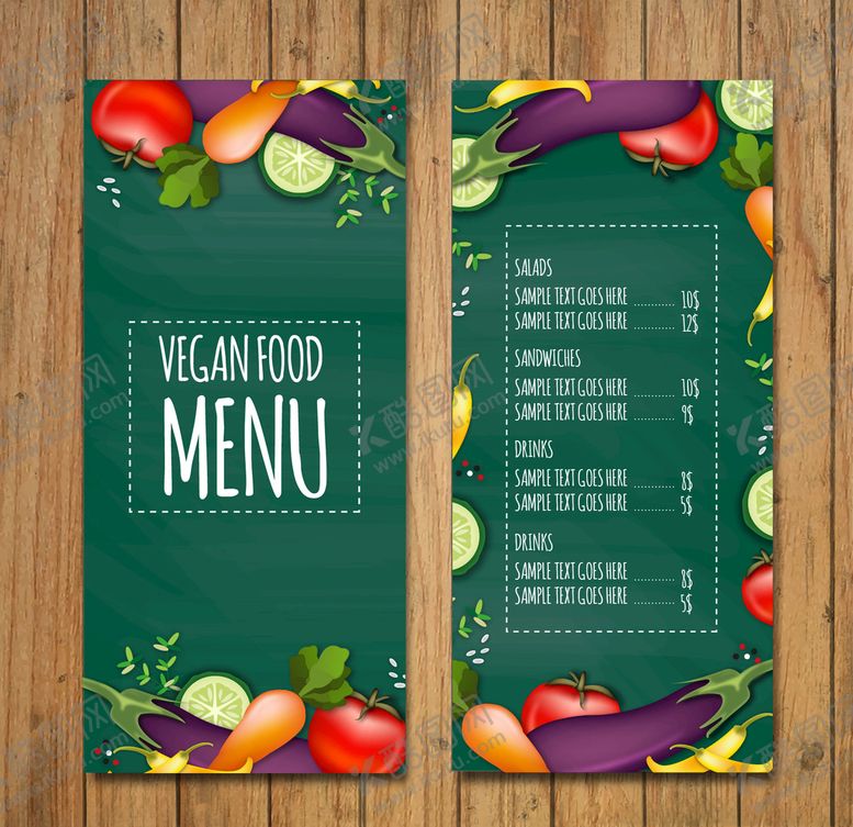 编号：79866909140424557714【酷图网】源文件下载-果蔬菜单折页