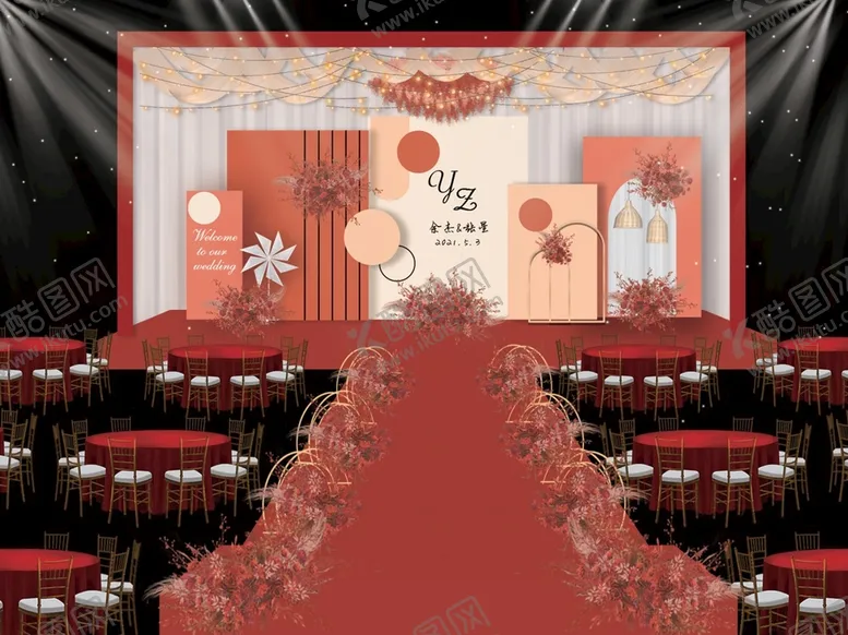 编号：72835609230018357048【酷图网】源文件下载-橘色婚礼