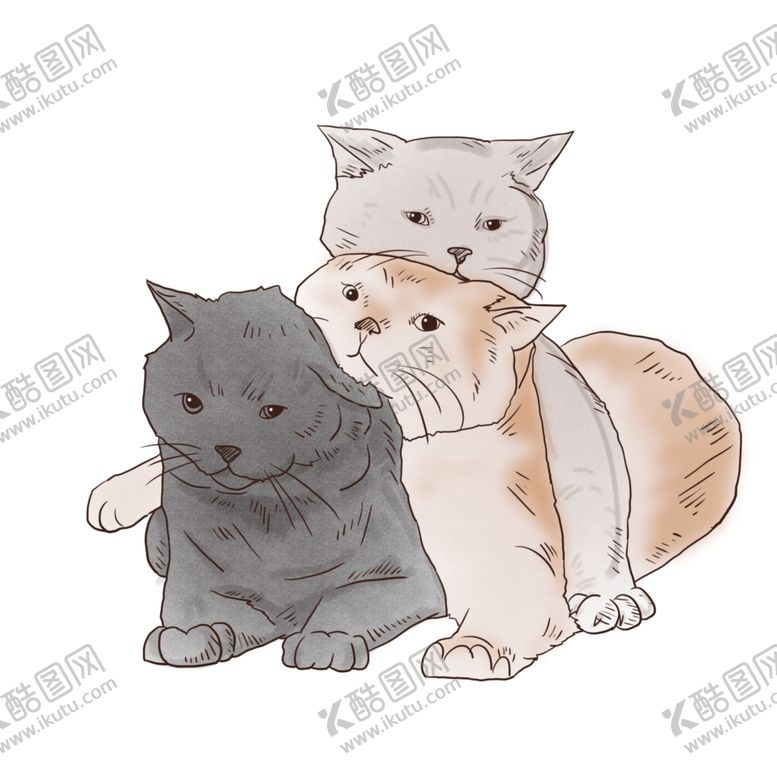 编号：74148805041041543823【酷图网】源文件下载-卡通手绘可爱猫叠叠乐