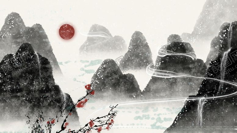 编号：71550705090150256840【酷图网】源文件下载-中国风山水背景