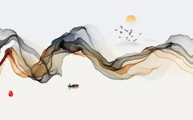 简约抽象水墨装饰画