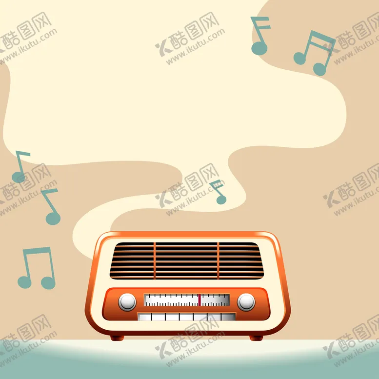 编号：98194610172121354669【酷图网】源文件下载-卡通收音机