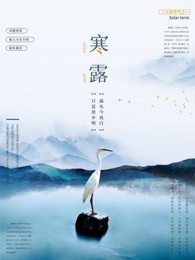 唯美酸性创意寒露节气海报
