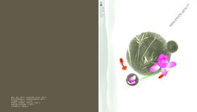 中国风水墨荷花创意宣传封面