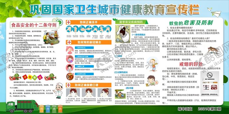 编号：98295602131410176408【酷图网】源文件下载-巩固卫生城市宣传栏