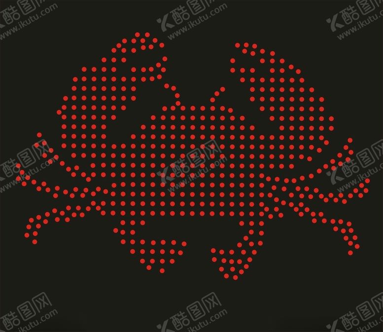 编号：74479203121658407532【酷图网】源文件下载-矢量点阵蟹