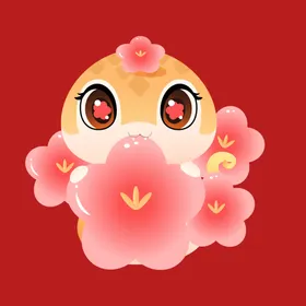 手绘卡通小蛇动物动画