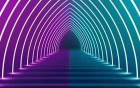 霓虹波浪多彩动感抽象