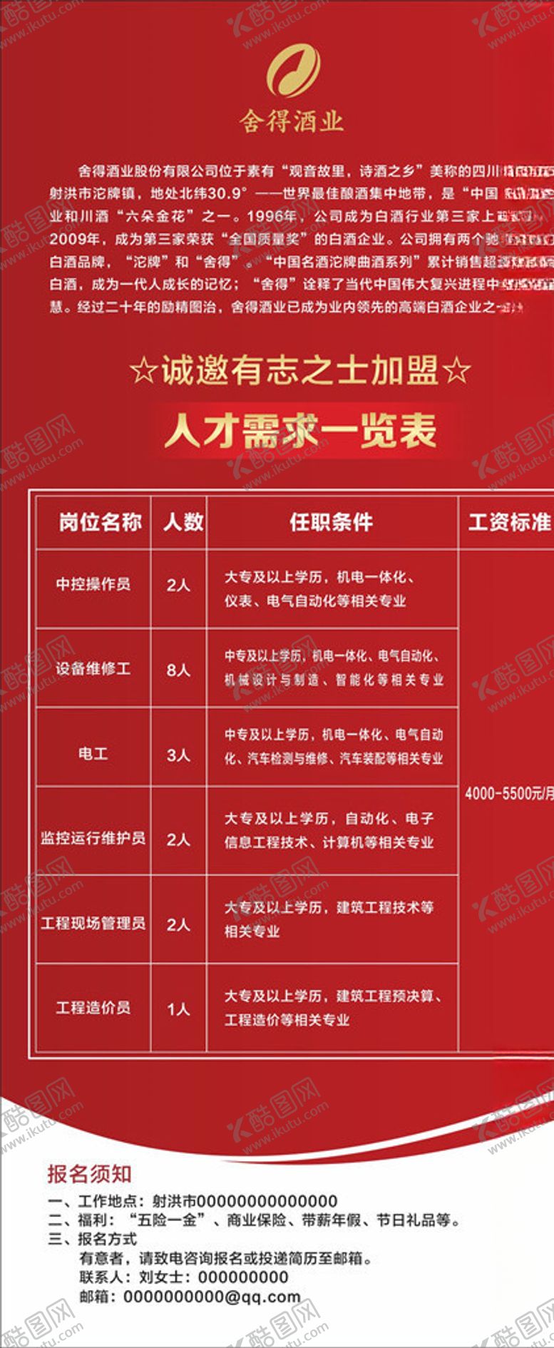 编号：28283507020327579268【酷图网】源文件下载-招聘展架