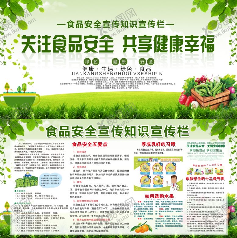 编号：31081109300809445001【酷图网】源文件下载-关注食品安全宣传展板