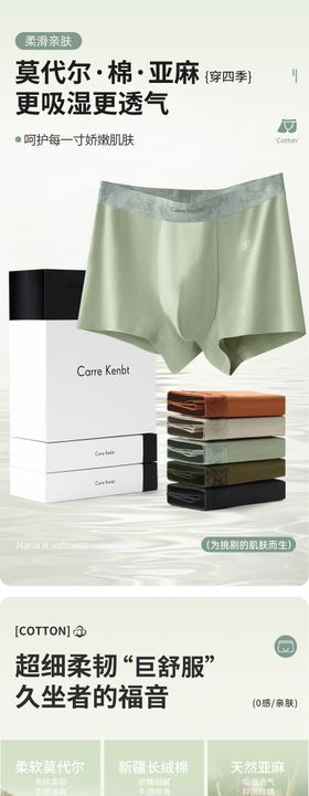 男士莫代尔内裤详情页