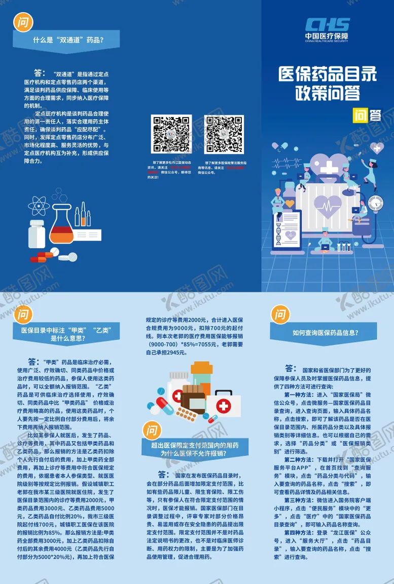 编号：51306111232045228385【酷图网】源文件下载-医保宣传三折页