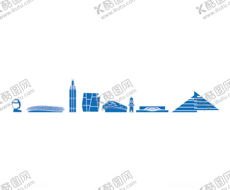 编号：90523610041308068173【酷图网】源文件下载-大连地标建筑矢量剪影