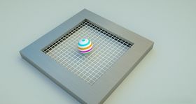 C4D圆球弹跳拉网效果