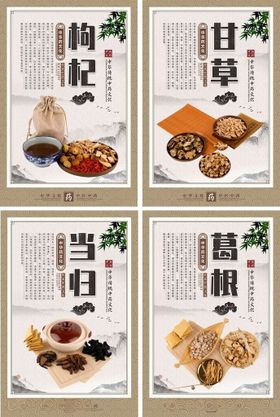 当归中医中药药材宣传系列海报